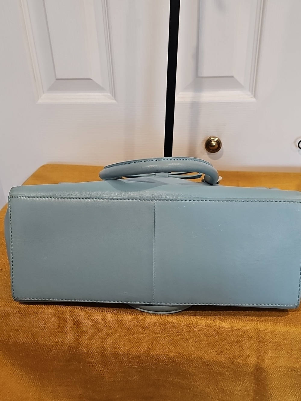 Kate Spade Tallow Court Jennifer Leather Satchel - Baby Blue Storybook Lining - Picture 13 of 16